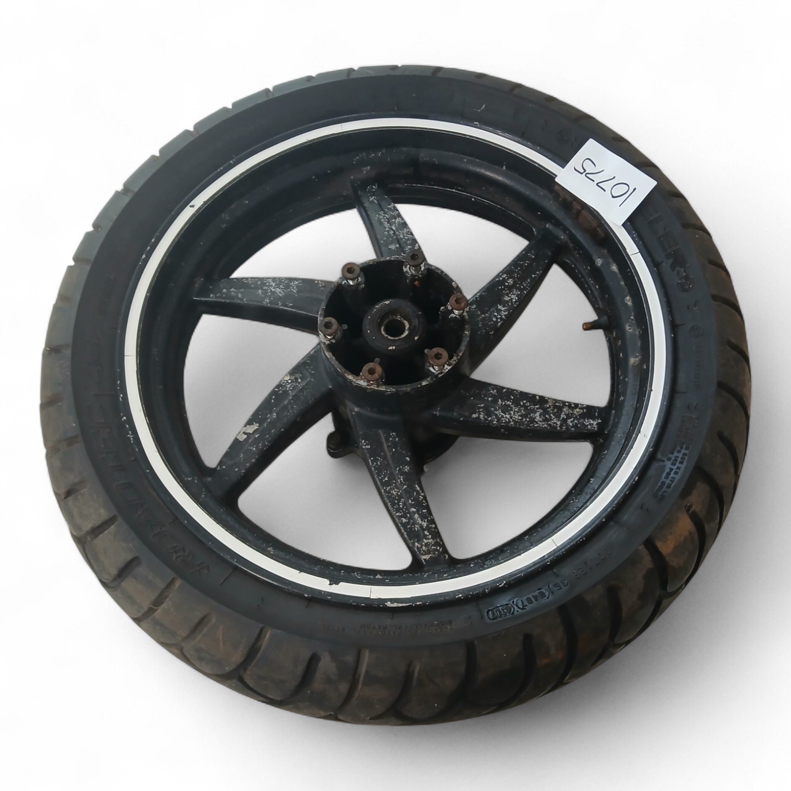 10775_2028129-Photoroom.jpg Hyosung GT125 125 2006 Rear Wheel Rim with Tyre OEM - Image 1