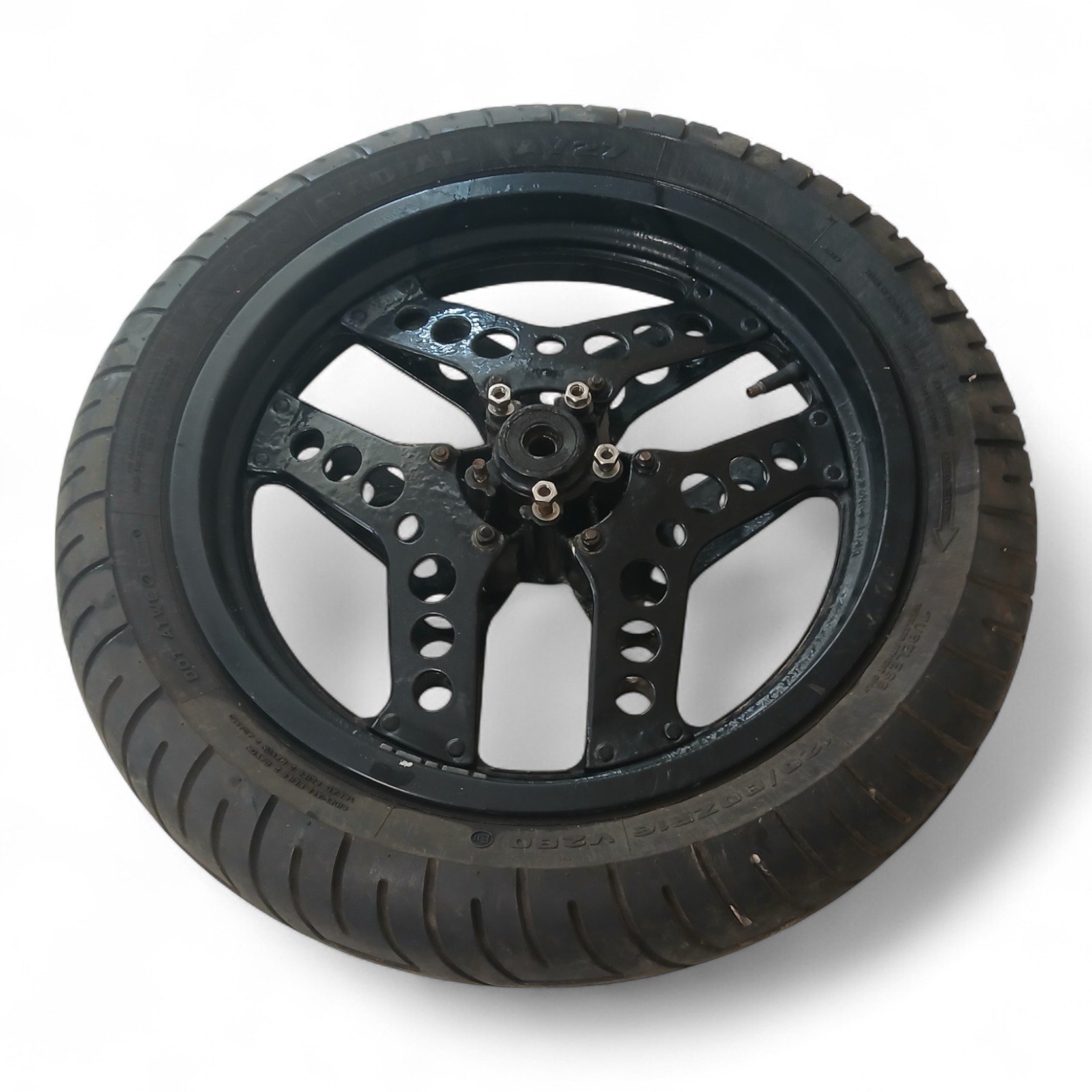 10821_2028129-Photoroom-1.jpg Honda VF750 750 1983 Front Wheel Rim with Tyre OEM - Image 1