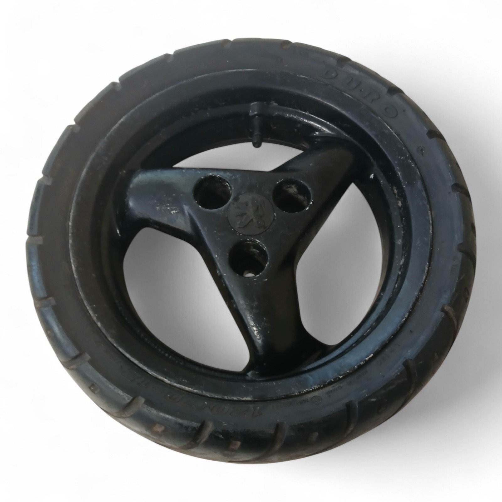 11058_2028129-Photoroom.jpg Peugeot Speedfight50 50 1997 Rear Wheel Rim with Tyre OEM - Image 1