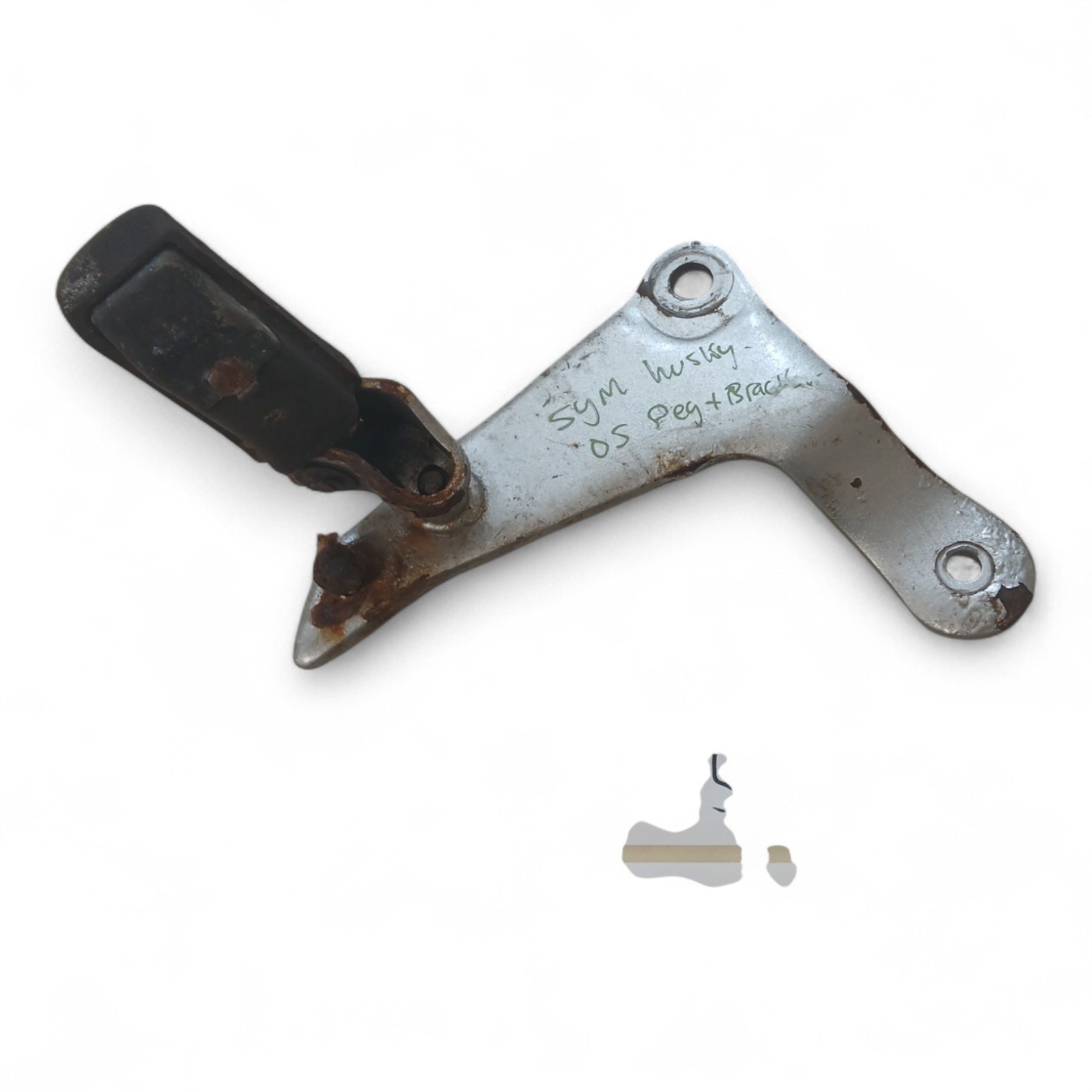 11215_2028129-Photoroom.jpg SYM Husky 125 1995-1999 Right Side Footrest Peg with Mounting Bracket OEM - Image 1