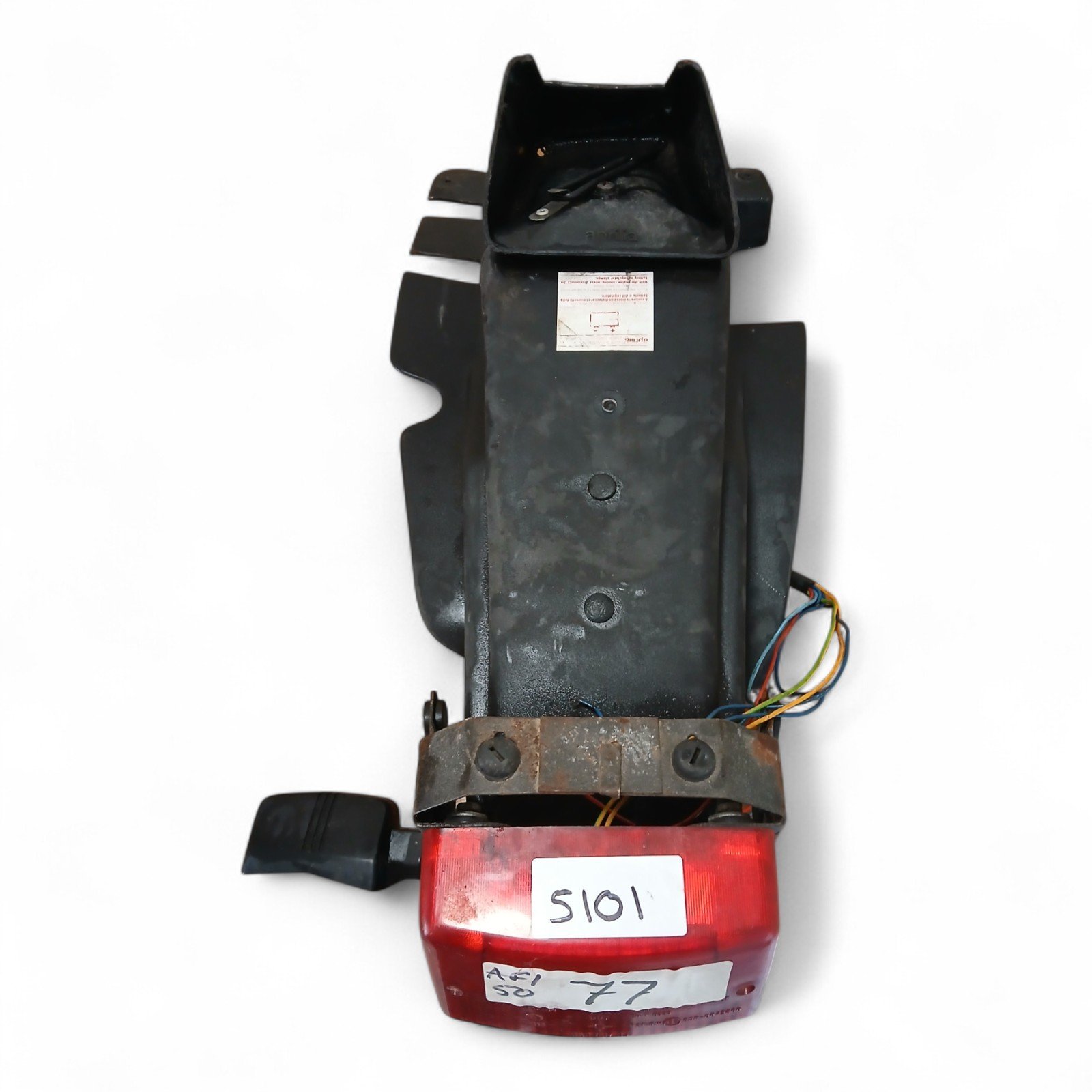 5101_2028129-Photoroom.jpg Aprilia AF1 50 50cc 1990-1993 Rear underguard no breaks good lugs+rear ligh OEM - Image 1