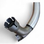 Triumph Bonneville T120 T 120  2016> Brushed Stainless Downpipe OEM - Image 4