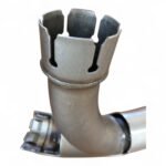 Triumph Bonneville T120 T 120  2016> Brushed Stainless Downpipe OEM - Image 5