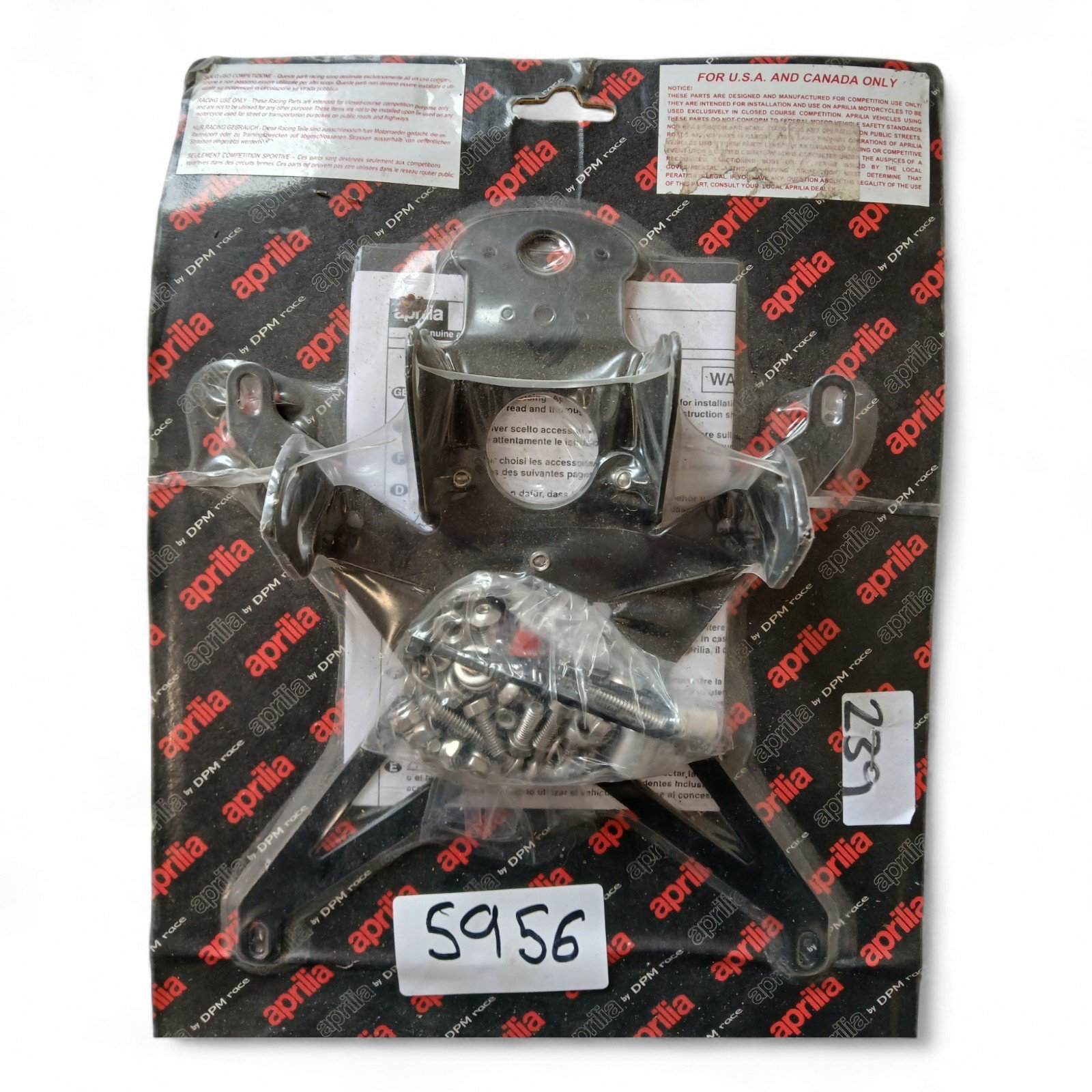 5956_-Photoroom.jpg Aprilia Dorseduro 750 900 750cc/900cc Original License Plate Holder OEM 890271 - Image 1