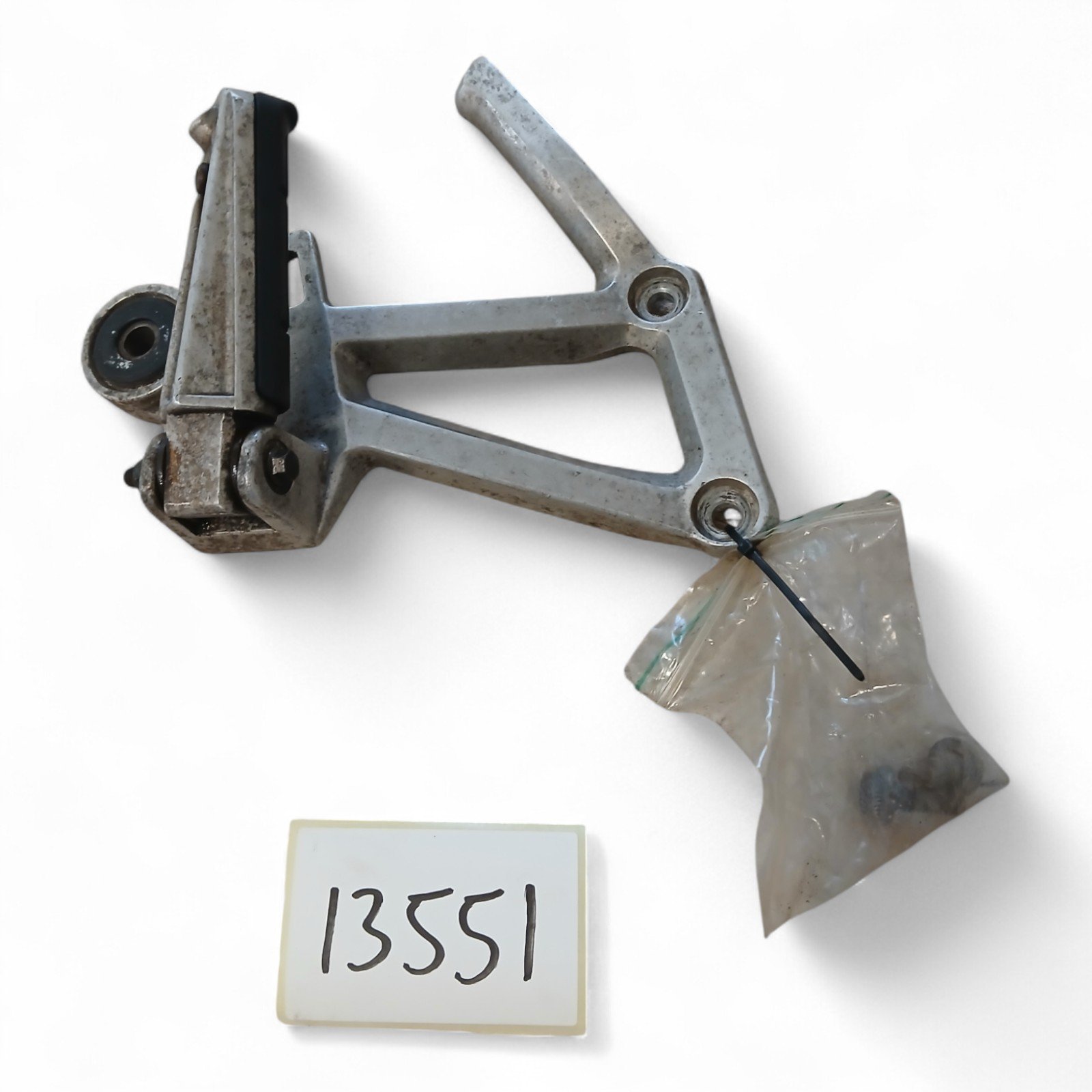 13551_2028129-Photoroom.jpg Yamaha FZS 600 Fazer 600 2002-2003 Right Foot Rest Pillion and Bracket OEM 5DM5 - Image 1