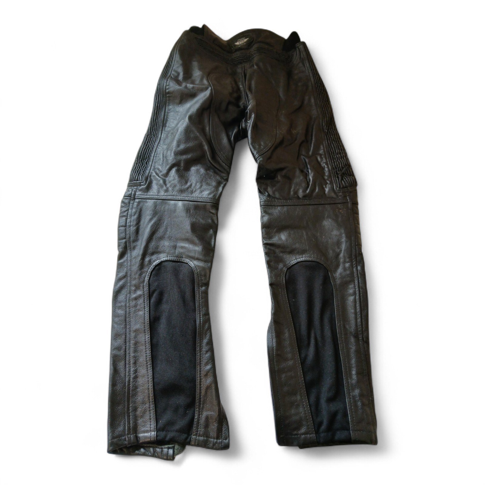 5440_2028129-Photoroom.jpg Leather Trouser Motorcycle trousers White Wings 32UK Regular GOOD ZIPS OEM - Image 1