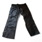 Leather Motorcycle Trousers SKINTAN   Size 46 inside leg 31 Lace-up sides OEM - Image 3