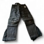 Leather Motorcycle Trousers AKITO   Size 30 UK Lightweight bad lining ok zip OEM - Image 4
