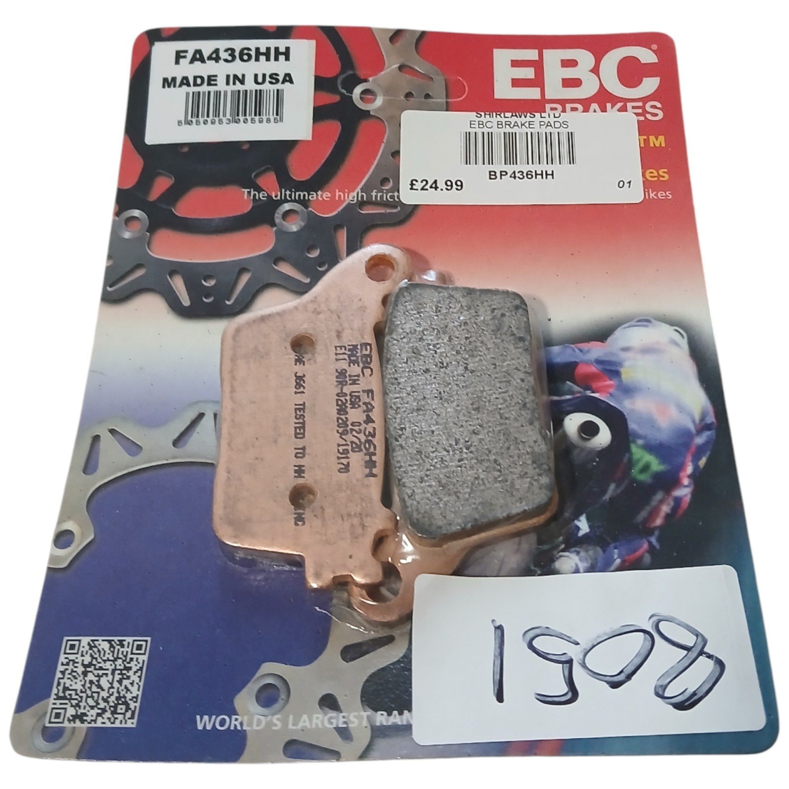 8051_2028129-Photoroom.jpg Honda Kawasaki Suzuki Yamaha CBR600-1000 / ZX6R ZX10 / R1 EBC - Brake pads OEM FA436HH FA 436 - Image 1