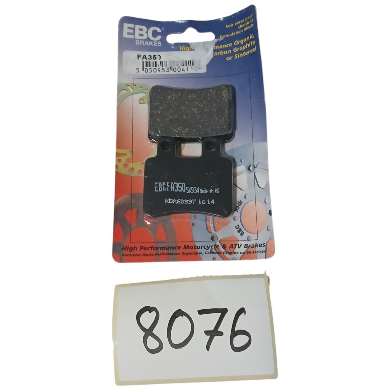 8076_2028129-Photoroom.jpg Derbi Honda Peugeot Rieju Sherco Yamaha & others EBC - Rear Brake PADS OEM EBC. FA350 FA 350 - Image 1