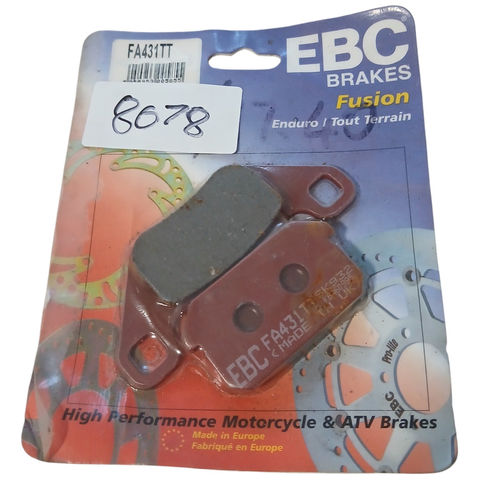 8078_2028129-Photoroom.jpg TT ADLY CPI Quadzilla PGO & other Buggies EBC - Rear Brake PADS OEM EBC. FA431TT FA 431 - Image 1