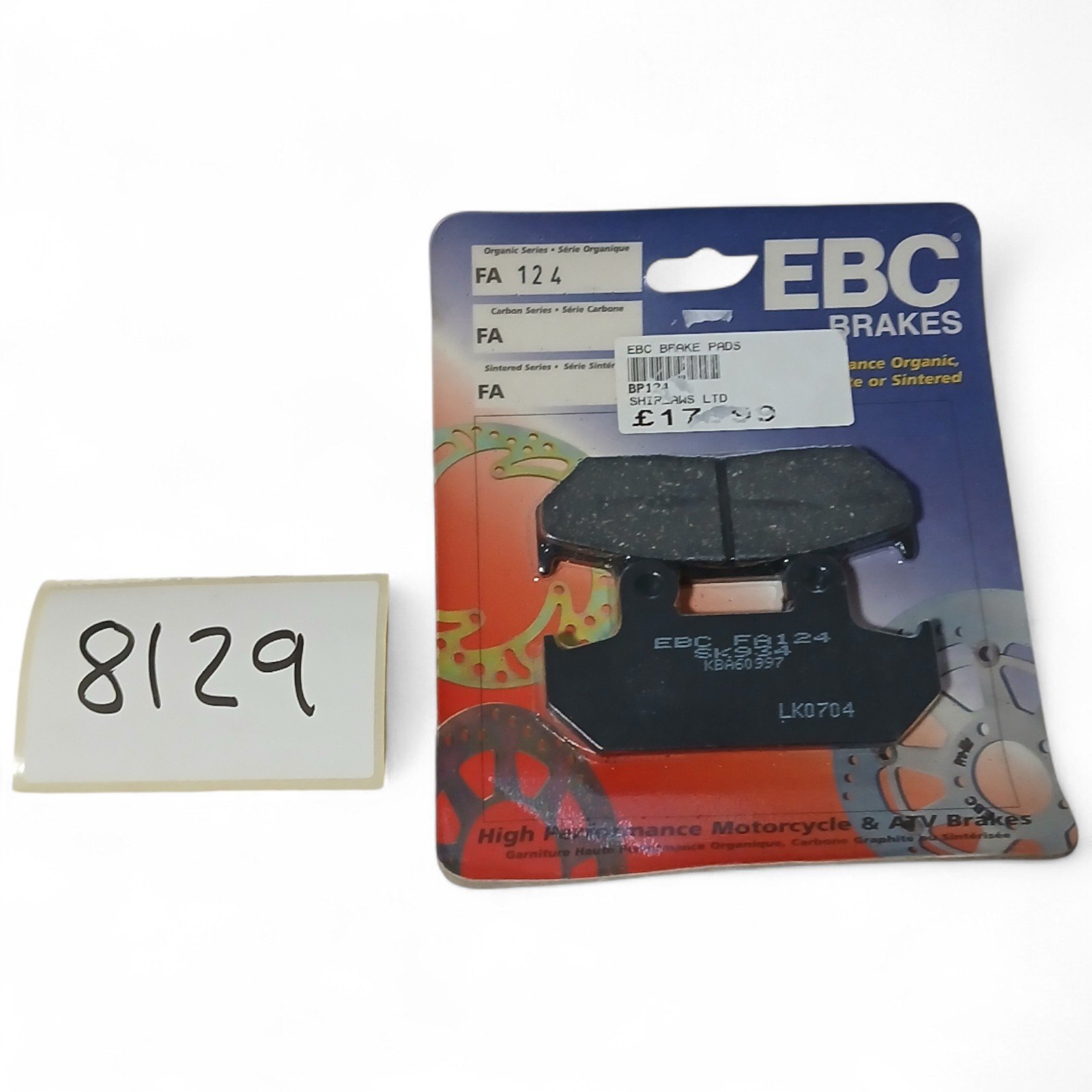 8129_2028129-Photoroom.jpg Honda RS CBR VFR CD NX VTZ GL Cagiva & others EBC - Brake PADS OEM EBC. FA124/2 FA 124/2 - Image 1