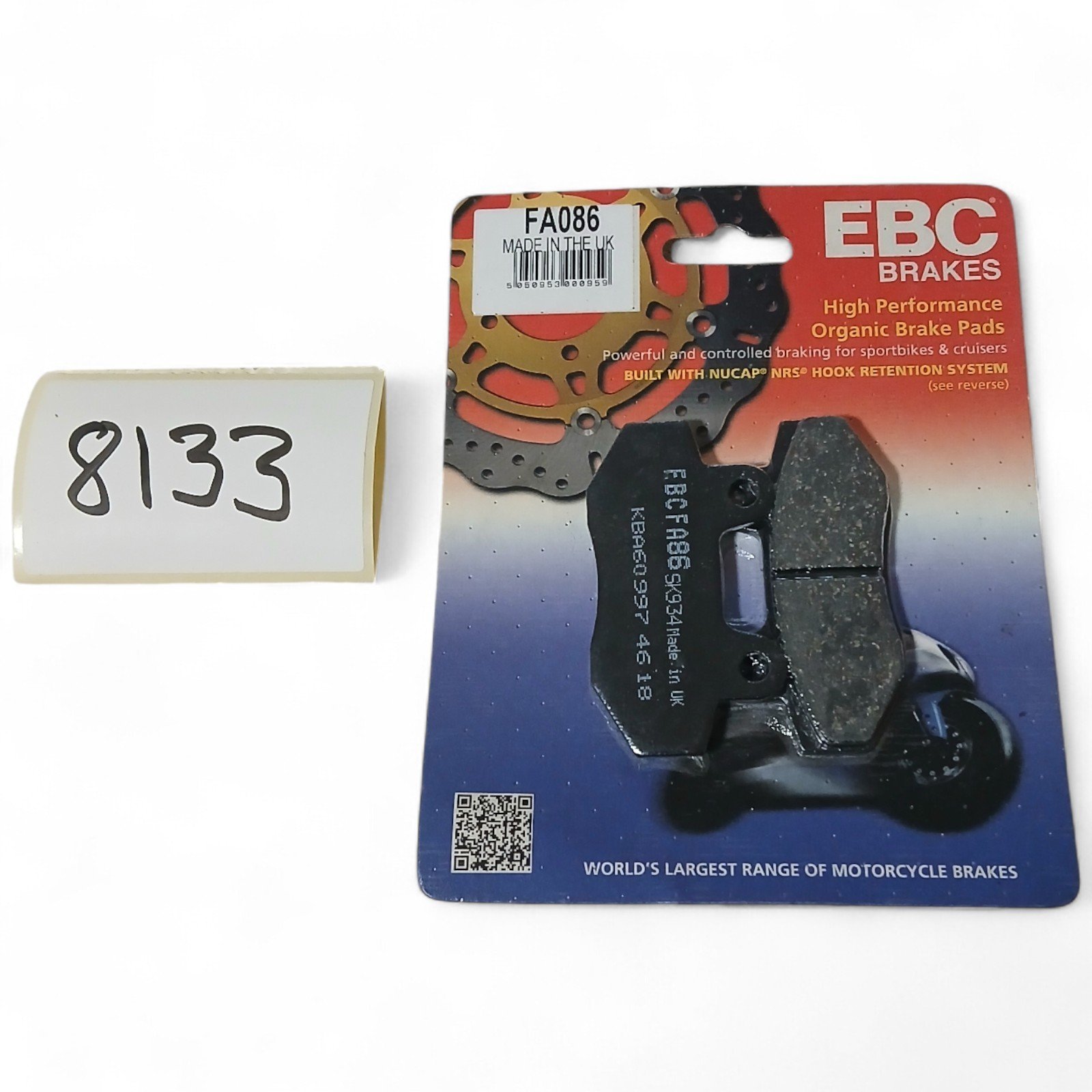 8133_-Photoroom.jpg Honda HYOSUNG Italjet Keeway Kymco Lambretta Peugeot EBC - Brake PADS OEM EBC FA086 FA 086 - Image 1