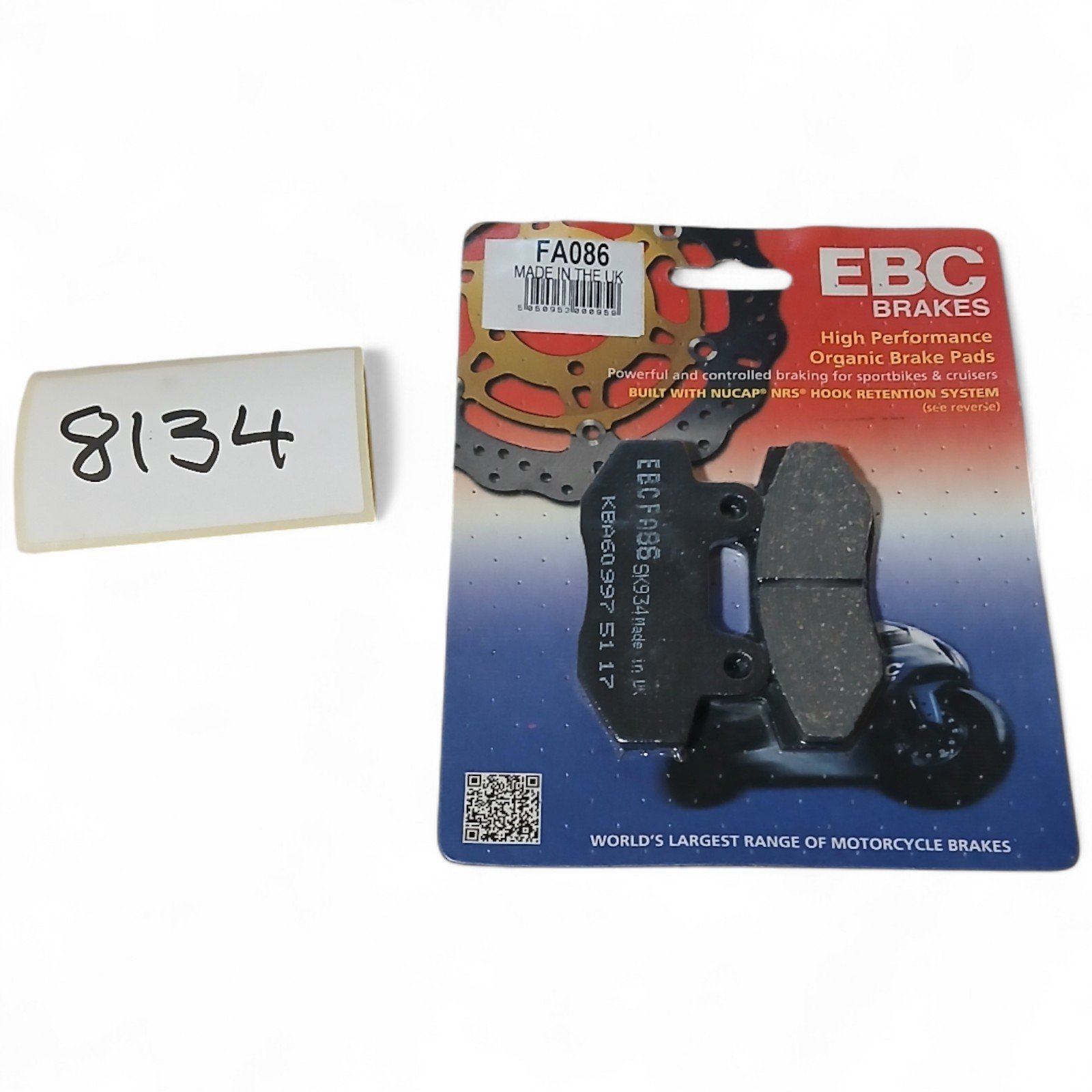 8134_2028129-Photoroom.jpg Honda HYOSUNG Italjet Keeway Kymco Lambretta Peugeot EBC - Brake PADS OEM EBC FA086 FA 086 - Image 1