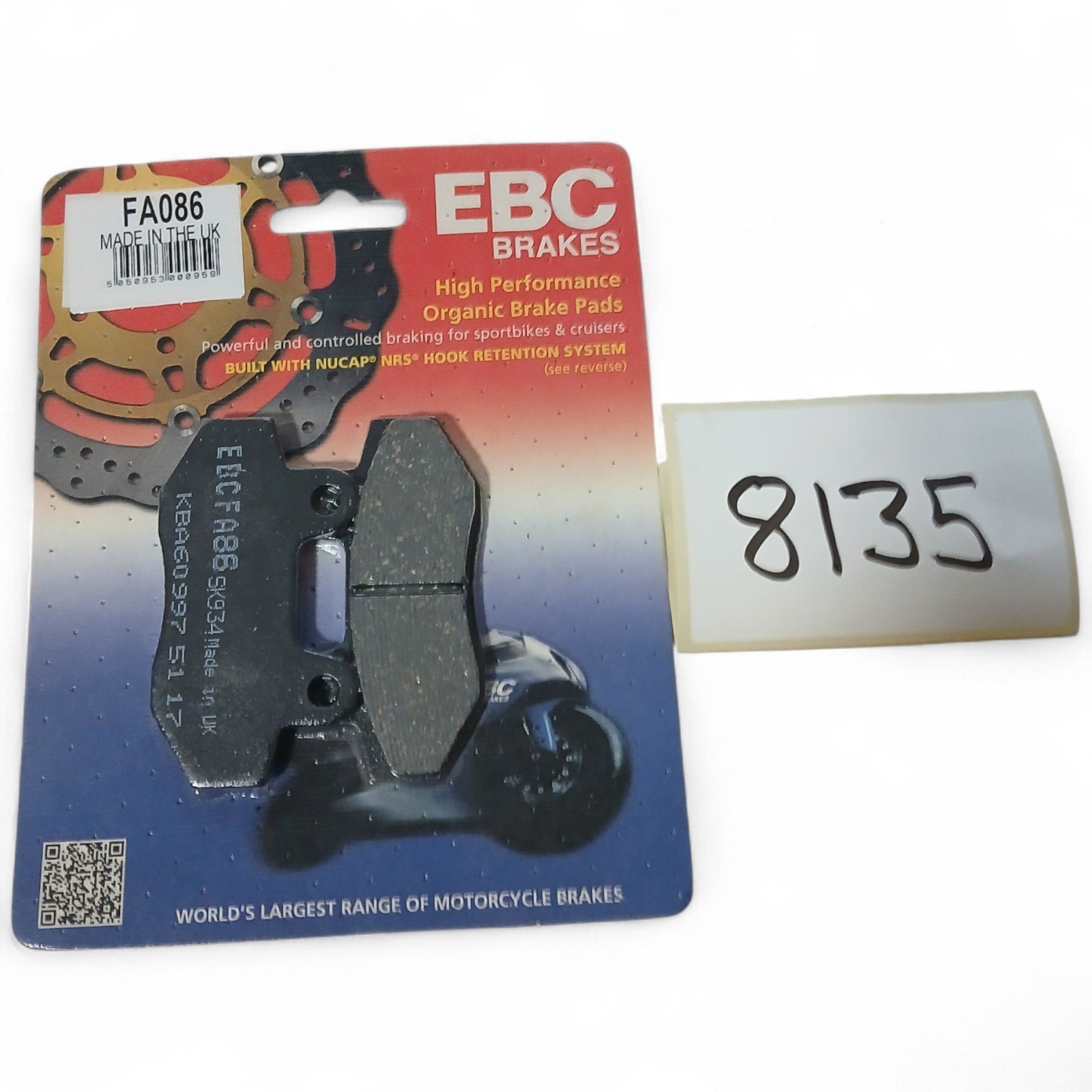 8135_2028129-Photoroom.jpg Honda HYOSUNG Italjet Keeway Kymco Lambretta Peugeot EBC - Brake PADS OEM EBC FA086 FA 086 - Image 1