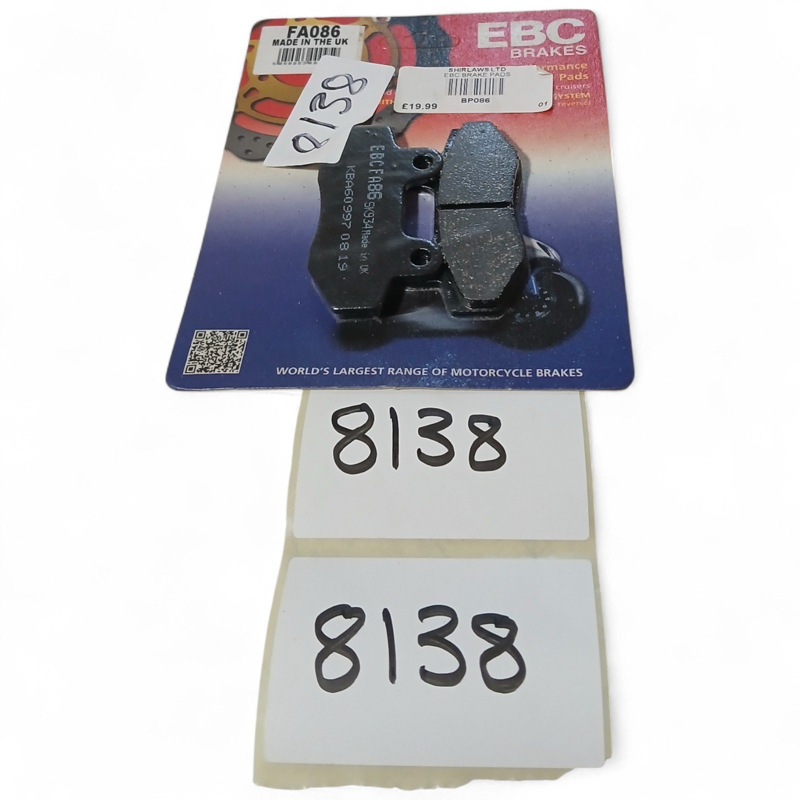8138_2028129.jpg Honda HYOSUNG Italjet Keeway Kymco Lambretta Peugeot EBC - Brake PADS OEM EBC FA086 FA 086 - Image 1