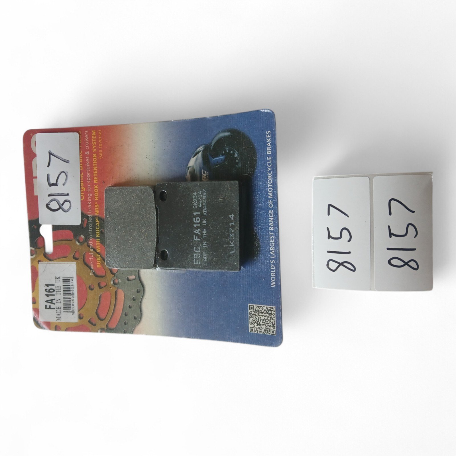 8157_2028129.jpg Kawasaki Z250 ZXR400 ZXR750 ZZR1100 ZRX & others EBC - Brake PADS OEM EBC. FA161 FA 161 - Image 1