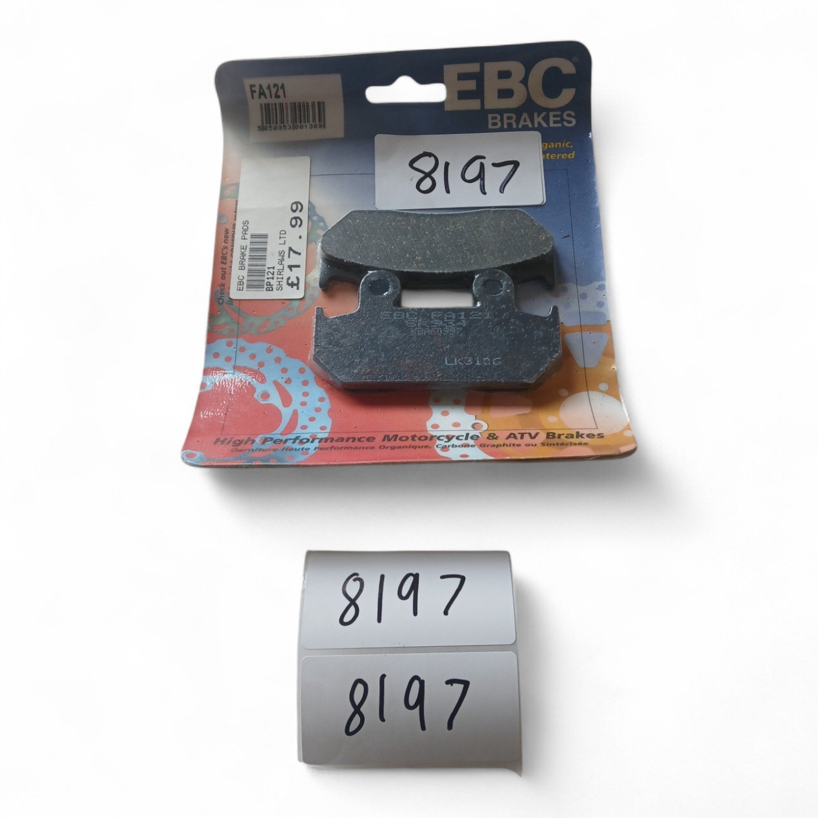 8197_2028129.jpg Honda CBR250 NSR250 CBR400 600 VFR 400 XRV & others EBC - Brake Pads OEM EBC. FA121 FA 121 - Image 1