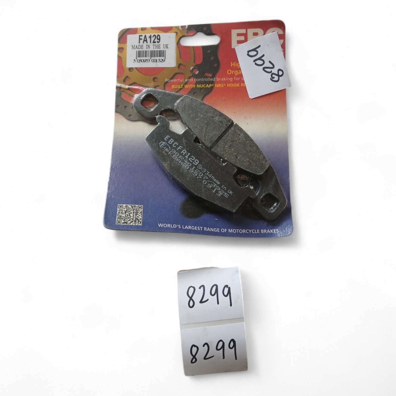 8299_2028129.jpg Hyosung Kawasaki Suzuki & others Brake PADS GPX KLE ZZR ZRX ZR EBC Brake pads OEM EBC. FA129 FA 129 - Image 1