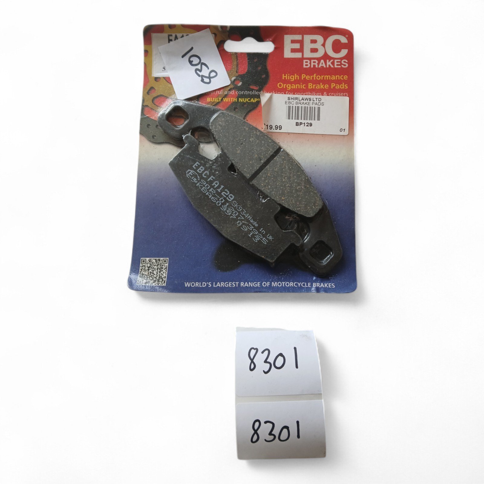 8301_2028129.jpg Hyosung Kawasaki Suzuki & others Brake PADS GPX KLE ZZR ZRX ZR EBC Brake pads OEM EBC. FA129 FA 129 - Image 1