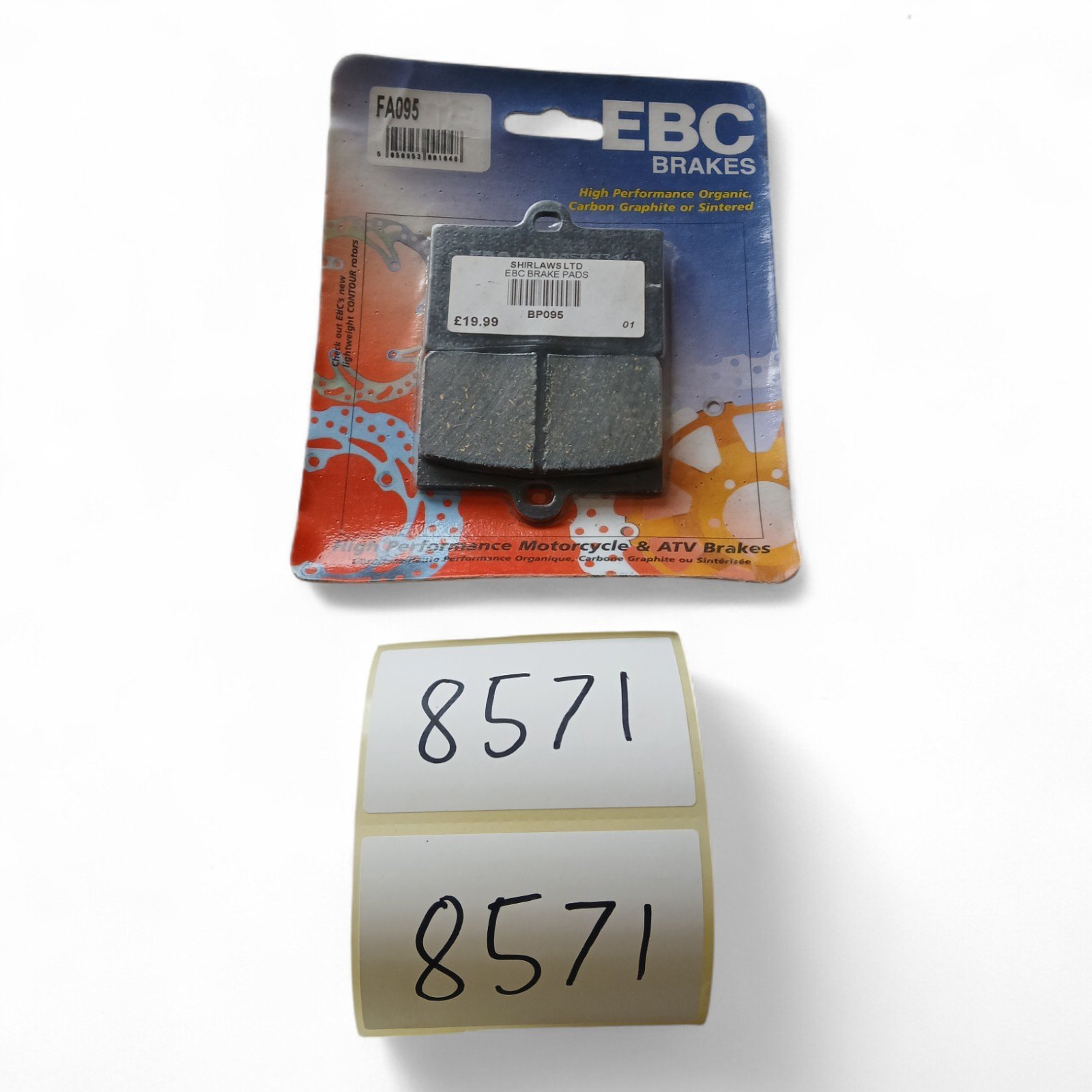 8571_2028129.jpg Honda Aprilia Cagiva Ducati KTM GUZZI Yamaha Sachs Mash EBC - Brake pads OEM EBC FA095 FA 095 - Image 1