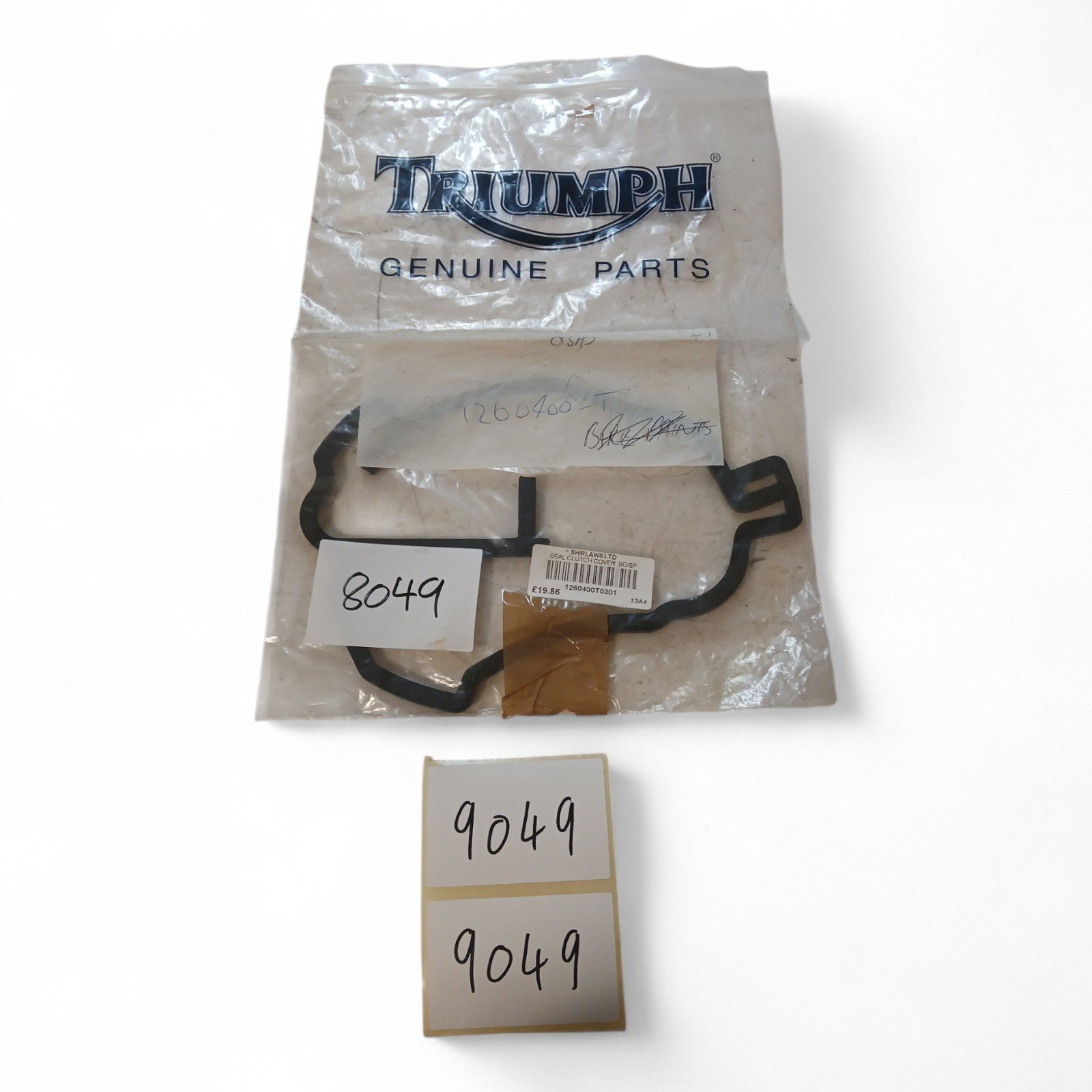 9049_2028129.jpg Triumph 3 & 4 cylinder 1990s 90's Clutch Cover Seal Gasket OEM 1260400-T0301 N.O.S - Image 1