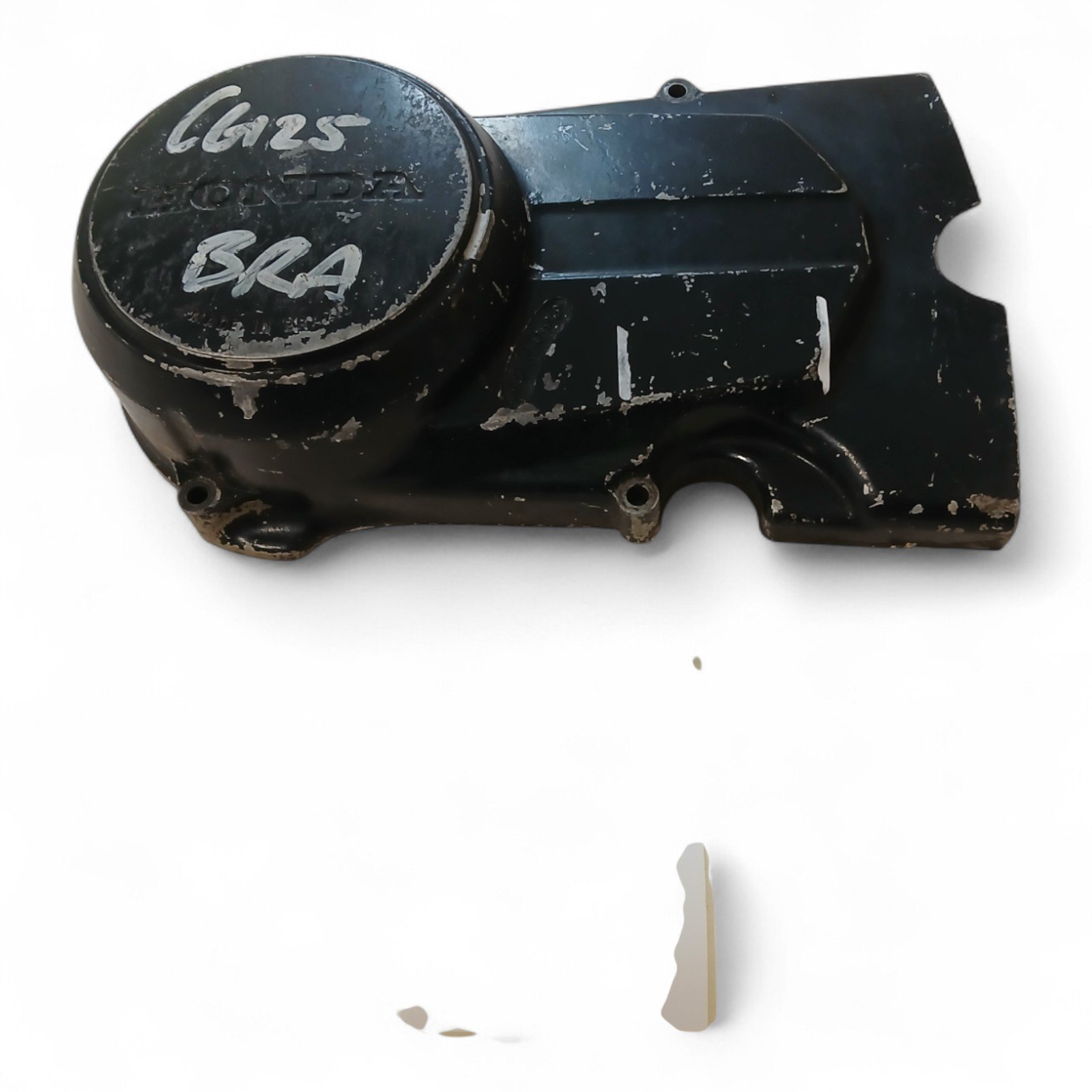 9224_2028129.jpg Honda CG125 125cc 1980-90 Left Engine Case Cover Casing no breaks good lug #18 OEM br-mh6 - Image 1