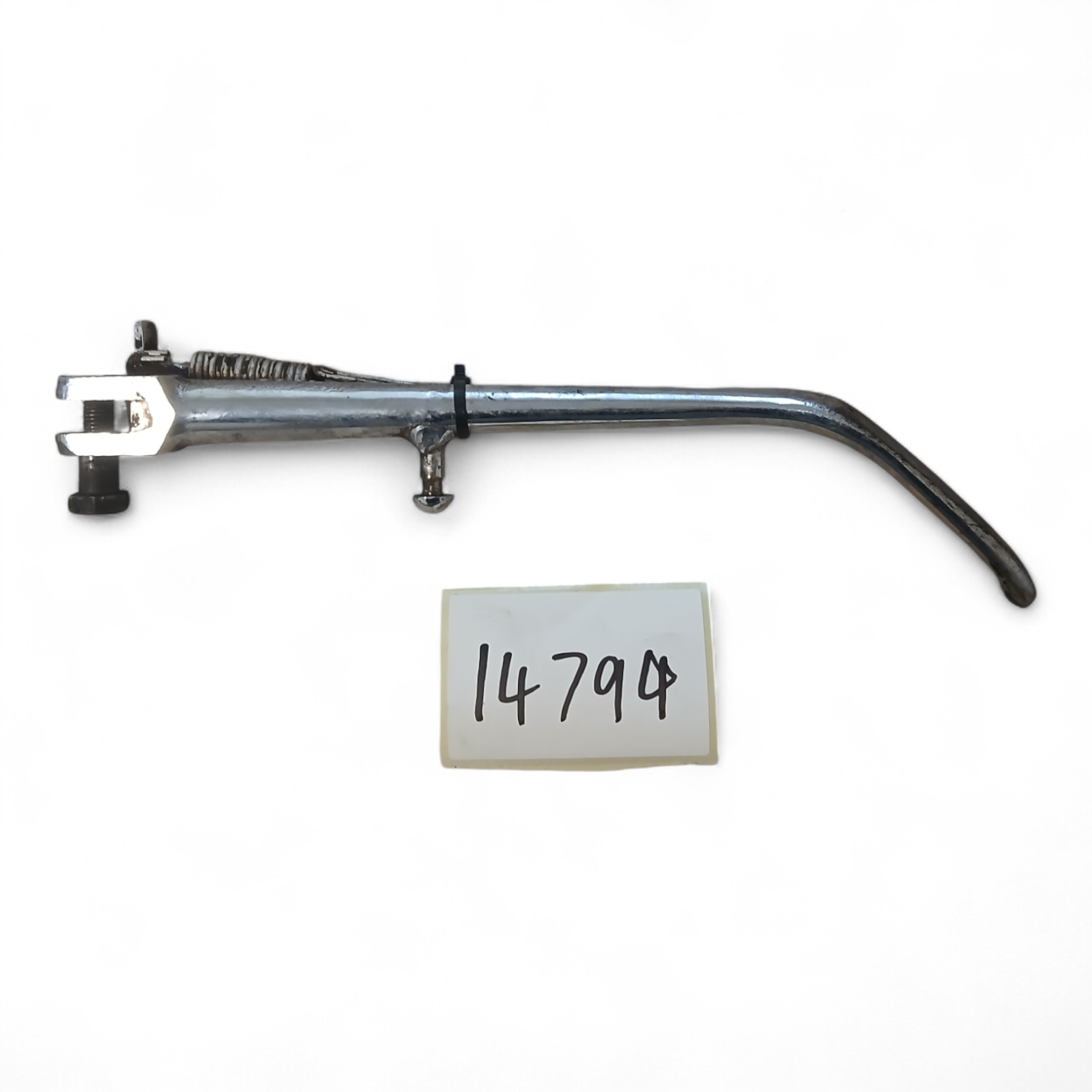 14794_2028129-Photoroom.png Kawasaki BN 125 125 1998 Chrome Side Stand Sidestand with Spring OEM 1343 - Image 1