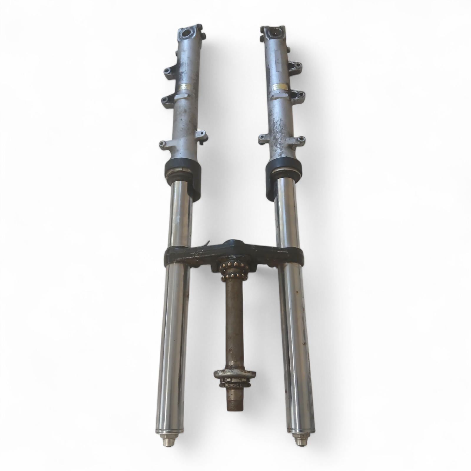15408_2028129-Photoroom.png Honda CBR 600 FV 600 1997 Front Fork Set with Spindle Axle & Bottom Yoke Triple Clamp OEM SHOWA MAL-GO1 8H1 - Image 1